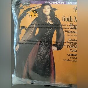 Adult Halloween costume goth maiden vampire